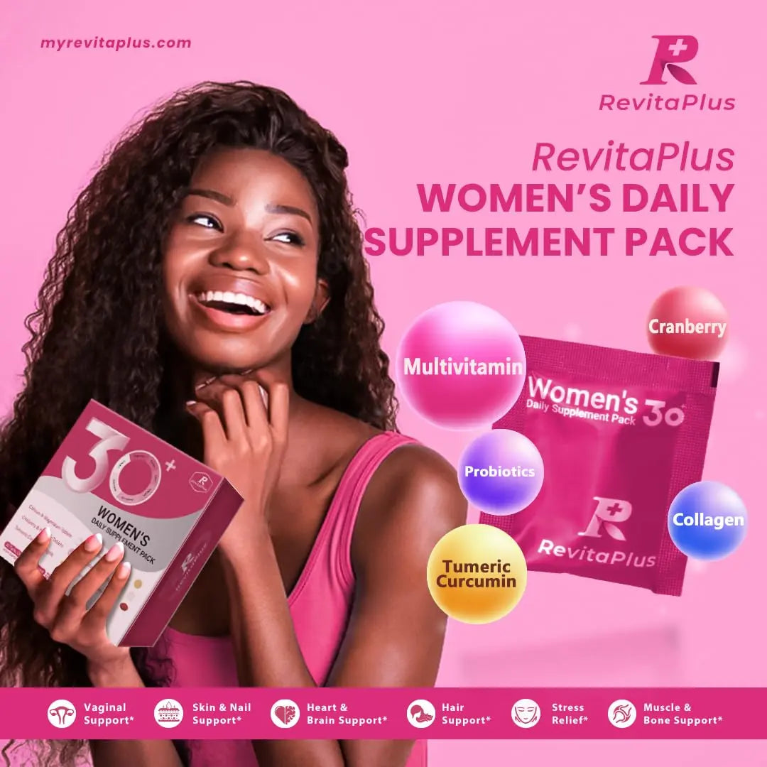 RevitaPlus Multivitamin for Women with Vitamin A,B,C,D3,E,K2,Biotin, Collagen,Krill Oil,Cranberries Supports Energy,Wellness,Beauty and Immune RevitaPlus