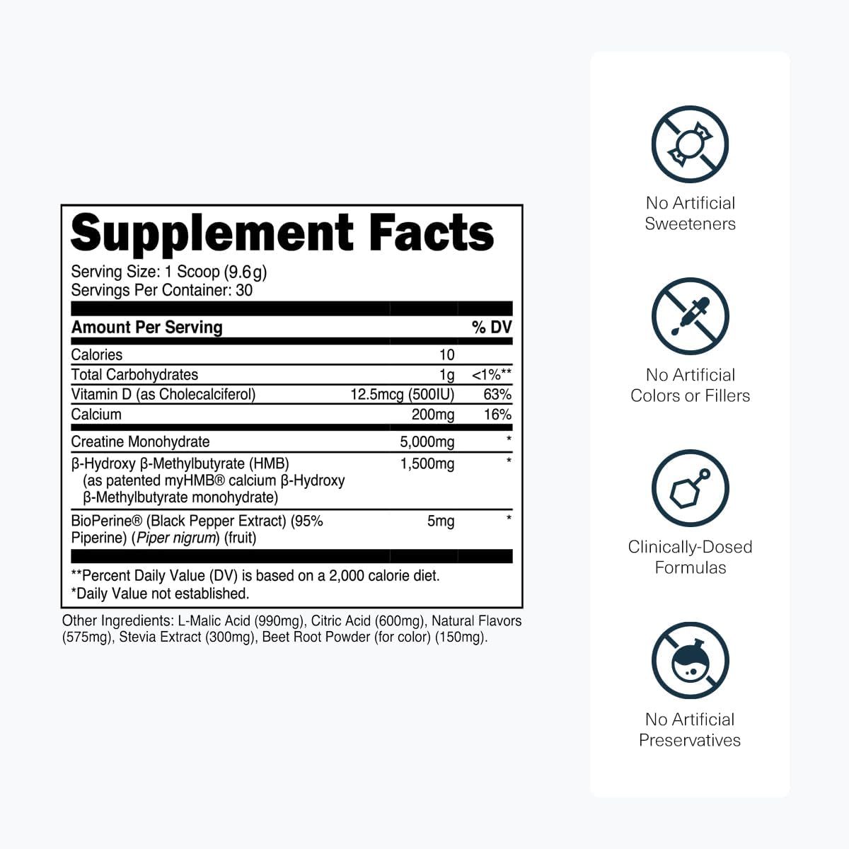 Transparent Labs Bulk Pre-Workout Powder (30 Servings, Blue Raspberry) & Creatine HMB (30 Servings, Tropical Punch)