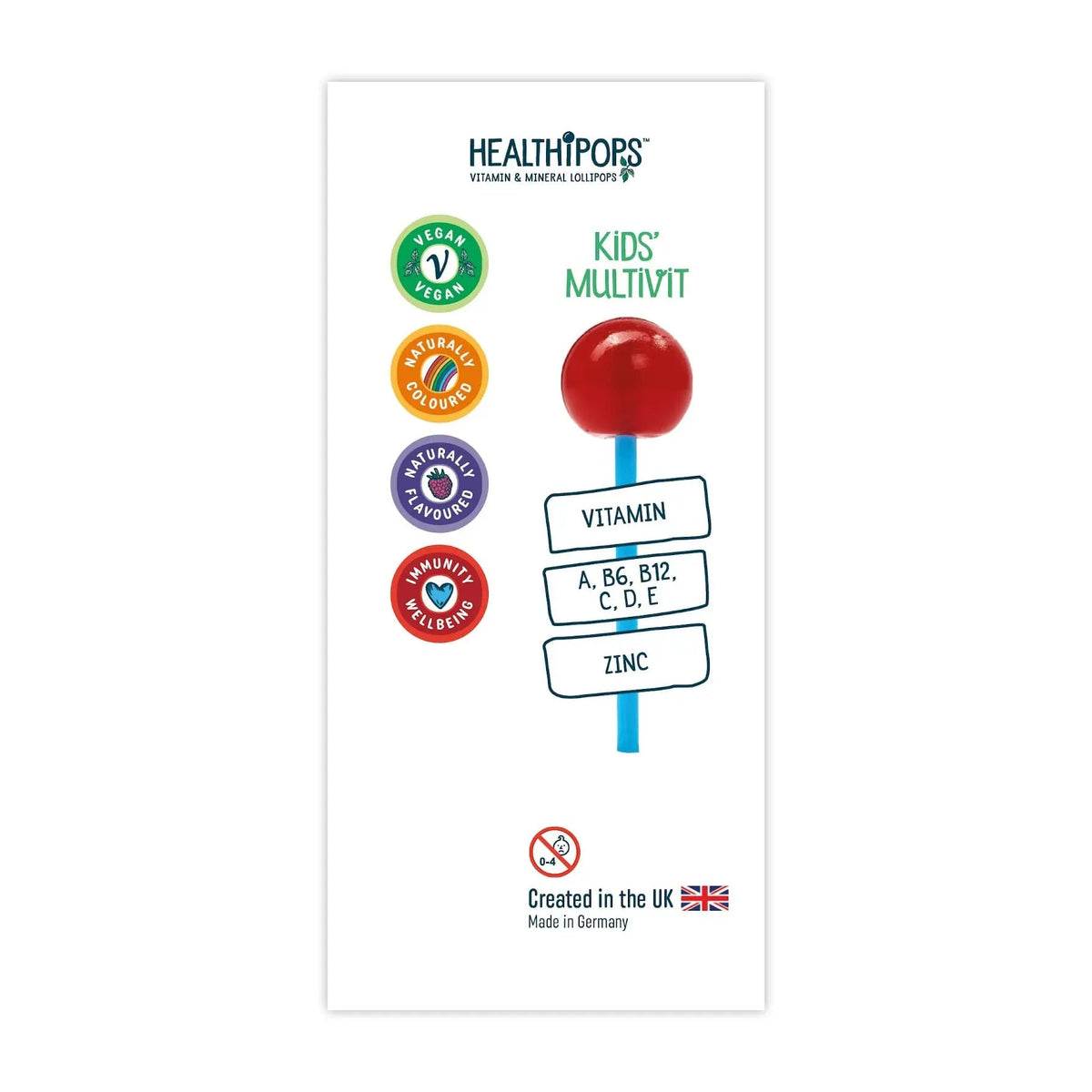 Healthipops Kids Multivitamin Lollipops (6-Pack) Healthipops Vitamin & Mineral Lollipops