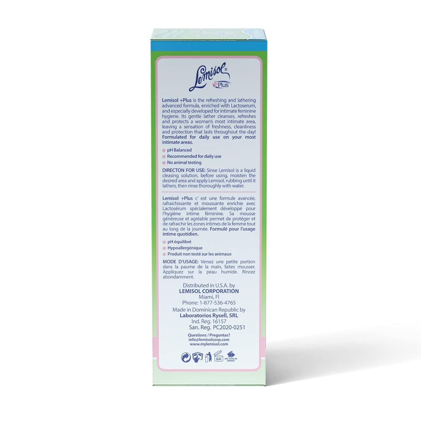 Lemisol Plus Feminine Wash 16 oz (Pack of 5) Lemisol