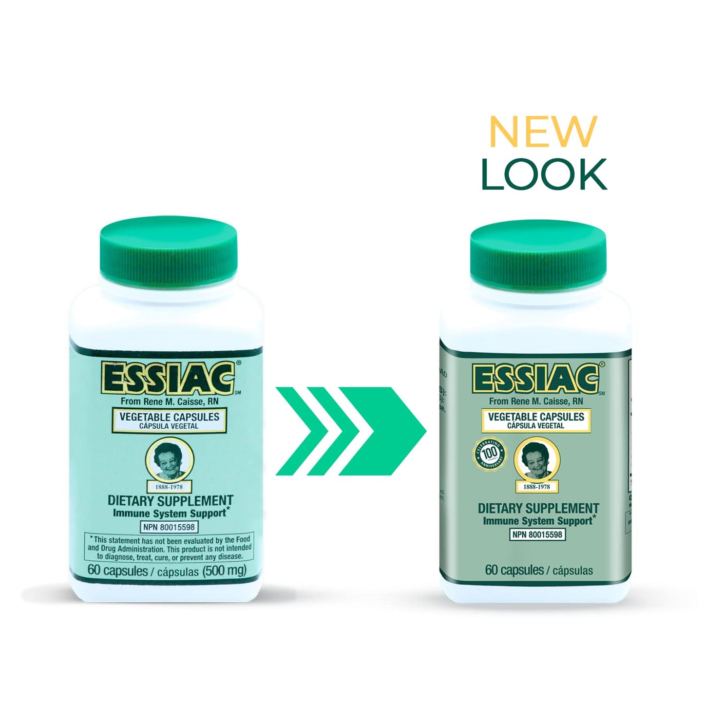 ESSIAC Tea All-Natural Herbal Extract Capsules β 60 Capsules | Powerful Antioxidant Blend to Help Promote Overall Health & Well-Being | Original Formula Since 1922 Essiac