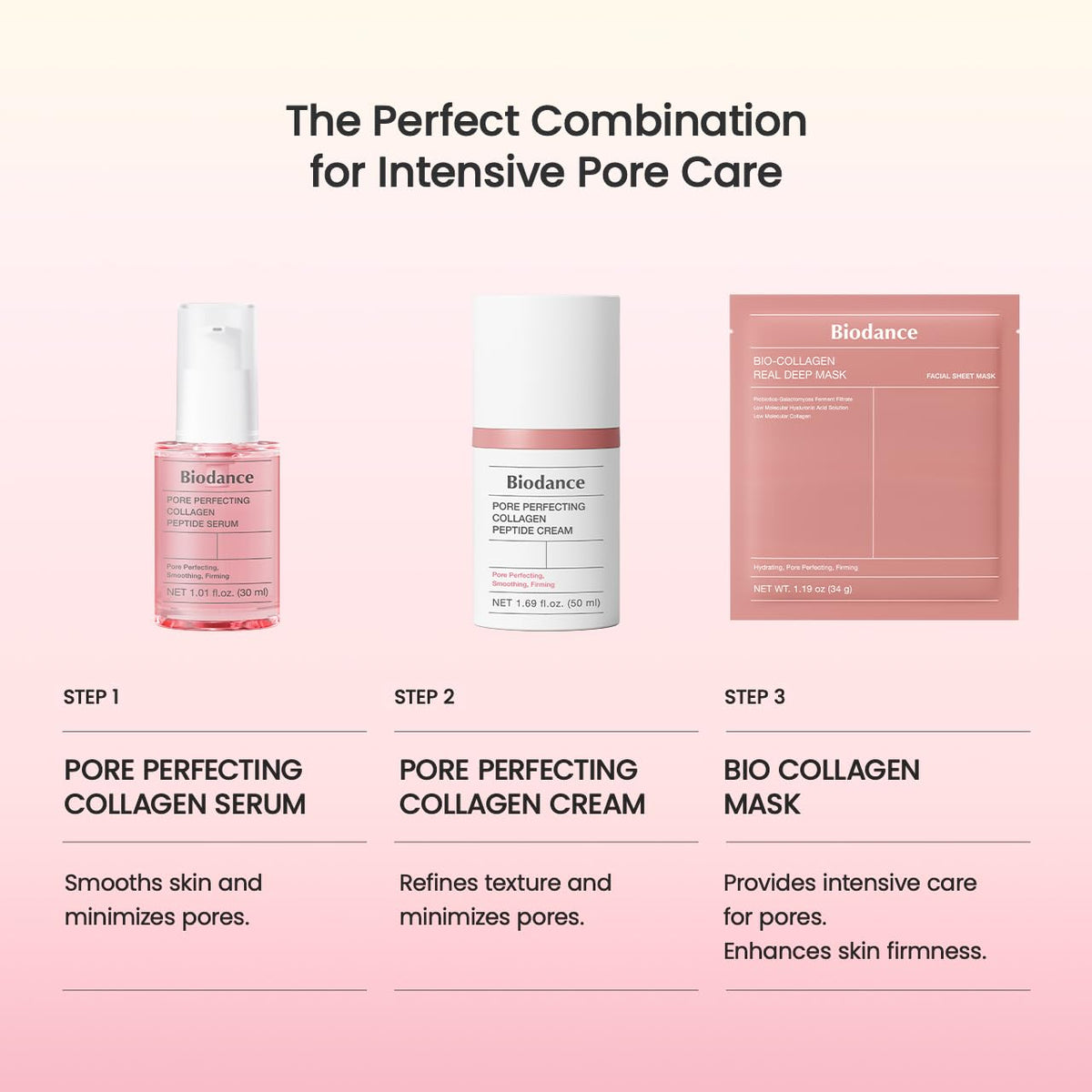 BIODANCE Pore Perfecting Collagen Peptide Cream, Hydrating, Plumping, Pore Care, Firming Facial Moisturizer, Korean Skin Care, Self Care Gifts for Women | 1.69 fl. oz. BIODANCE