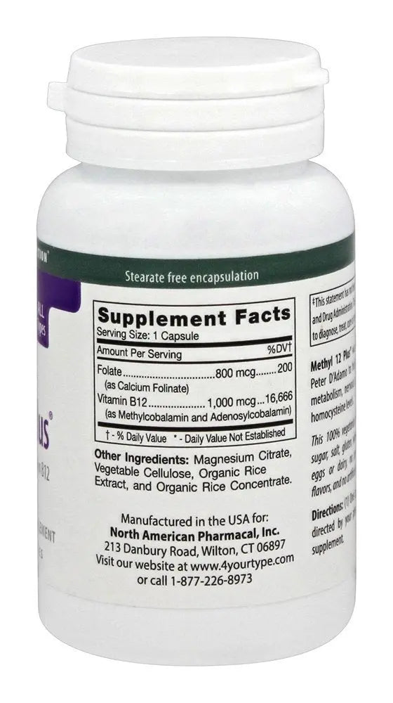 D'Adamo Personalized Nutrition Methyl 12 Plus, 60 Count D'Adamo Personalized Nutrition