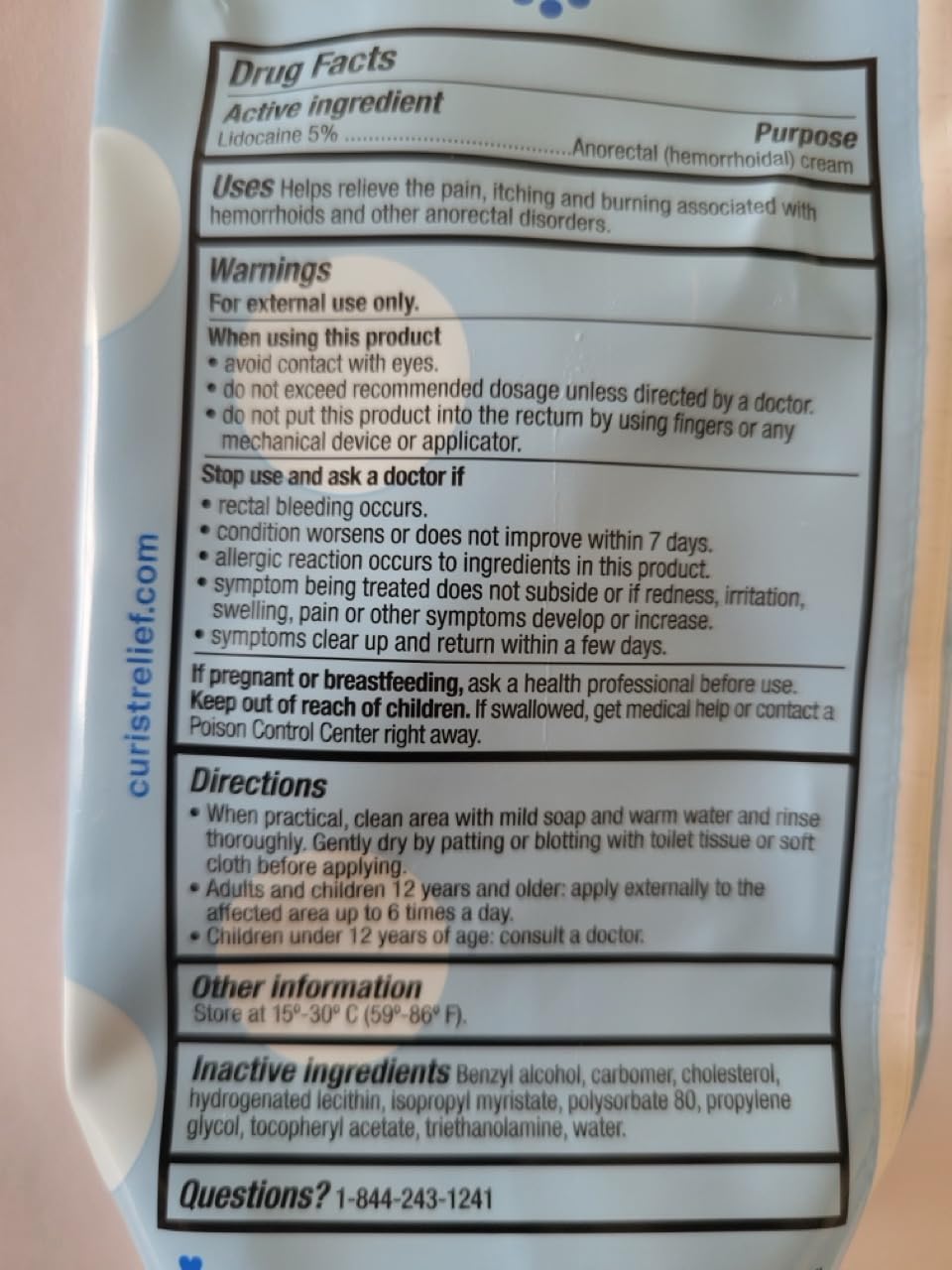 Curist 5% Lidocaine Numbing Cream - 6 oz (170 g) XL Tube - Soothing Numbing Cream for Temporary Discomfort, Itching, and Burning from Hemorrhoids Lidocaine 5% (1 Pack - 6 oz Tube) Curist
