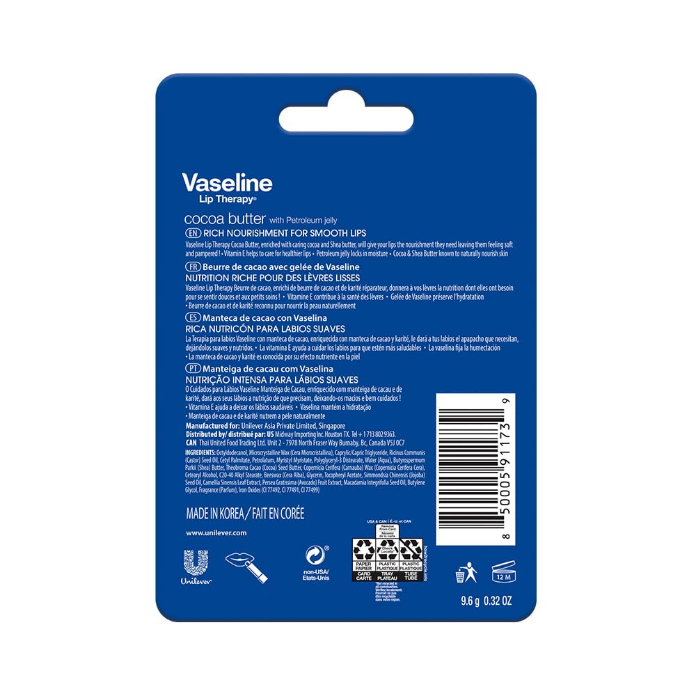 Vaseline Lip Therapy Cocoa Butter Twin Pack Vaseline