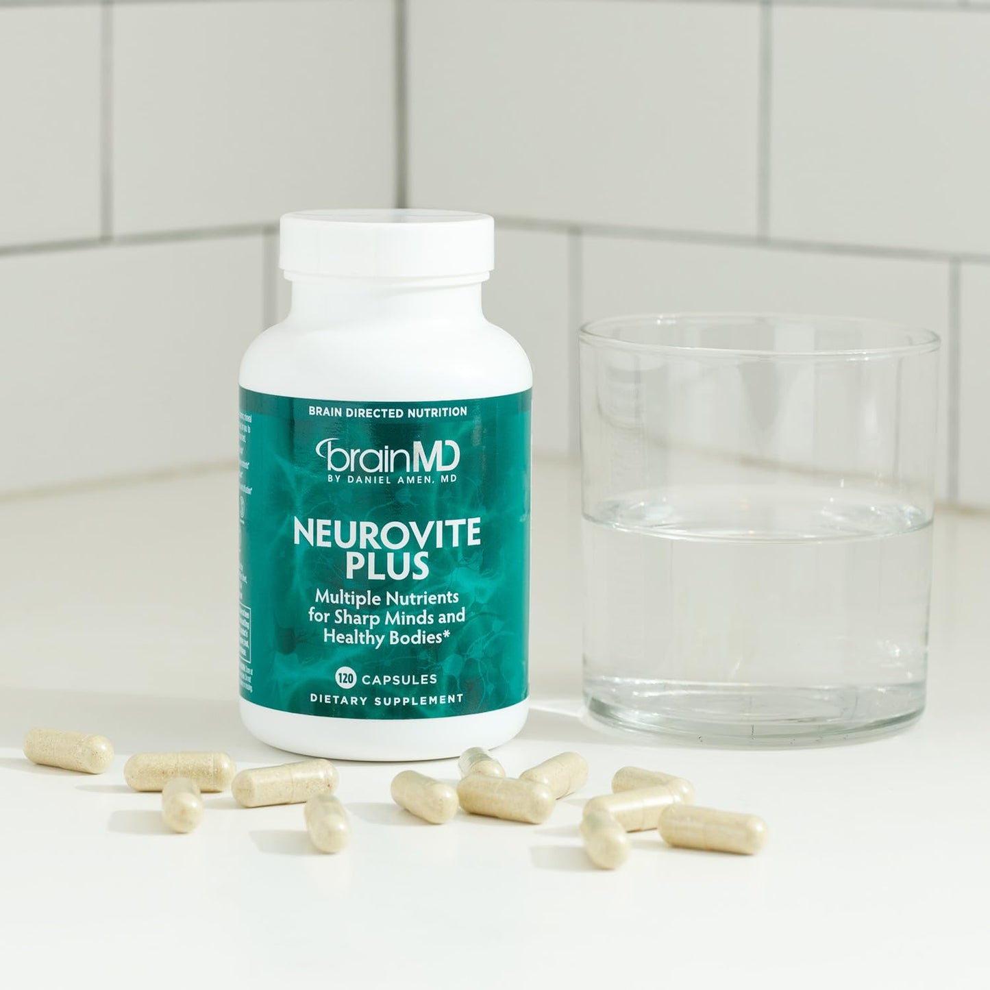 BRAINMD Dr Amen NeuroVite Plus - 120 Capsules - Multivitamin & Mineral Supplement, Enhanced with Phytonutrients, Enzymes & Whole Foods - Gluten Free - 30 Servings Gsupps Australia
