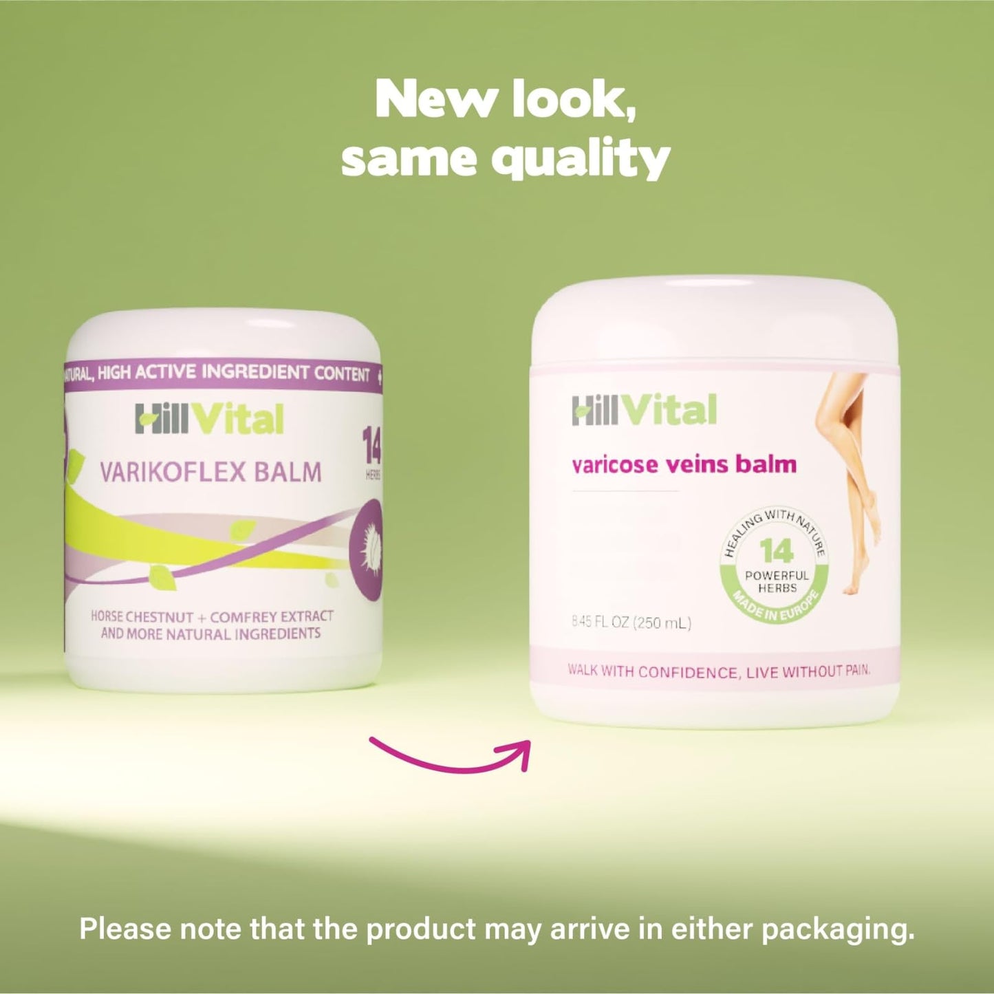 Hill Vital Natural Solutions HillVital Herbal Leg Care Balm with Horse Chestnut – Lightweight Botanical Cream for Daily Skin Care & Massage, Non-Greasy Formula for Legs & Body, 250 ml Hill Vital Natural Solutions