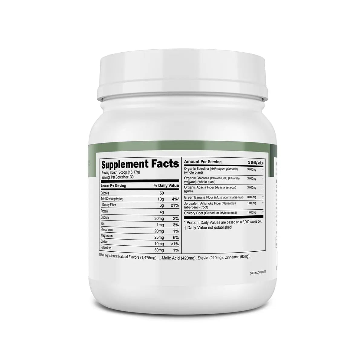 Transparent Labs Prebiotic Greens - Superfood Powder & Antioxidants Supplement with Organic Spirulina, Chloerra, Acacia, & Green Banana Powder - 30 Servings, Unflavored Transparent Labs