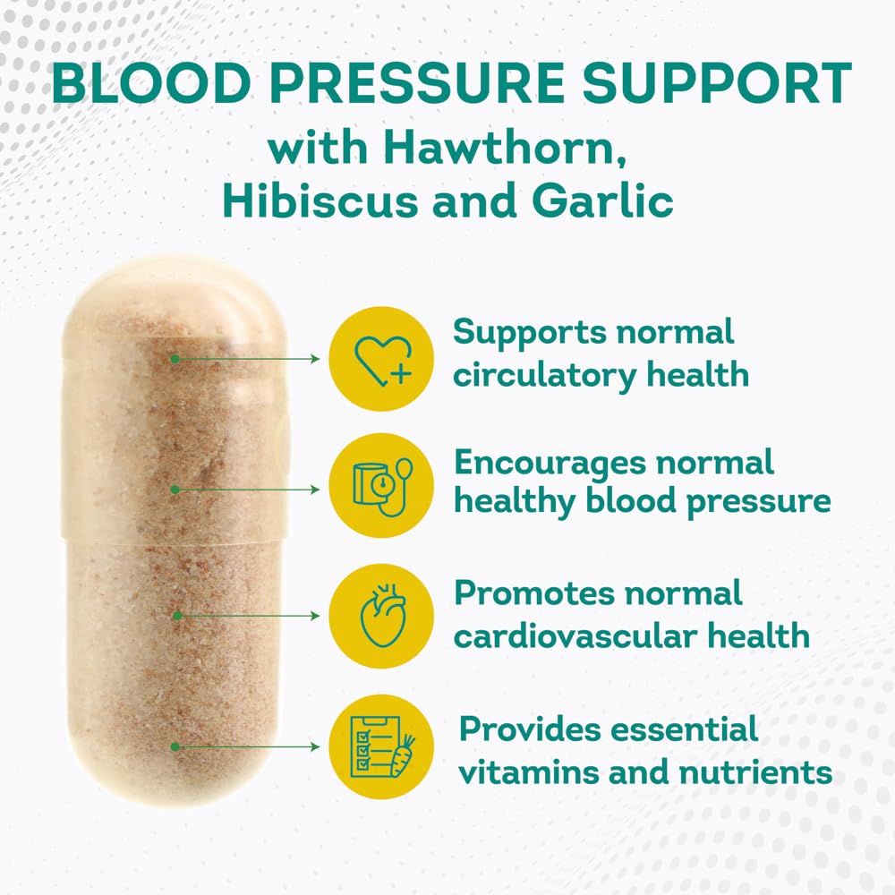 PurePremium Blood Pressure Support Supplement with Hawthorn, Hibiscus & Garlic PurePremium Supplements