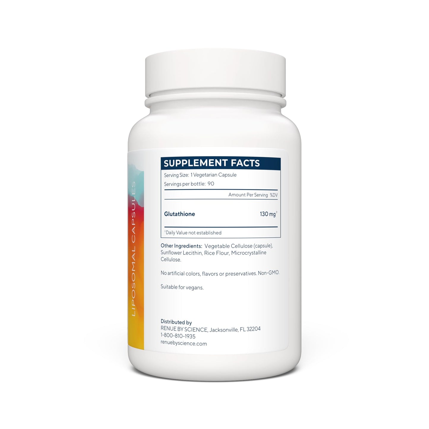 Renue By Science Glutathione | High Strength Supplement | 90 Liposomal Capsules - 130mg Glutathione per Serving | | Non-GMO | Made in The USA & Third-Party Tested Renue By Science