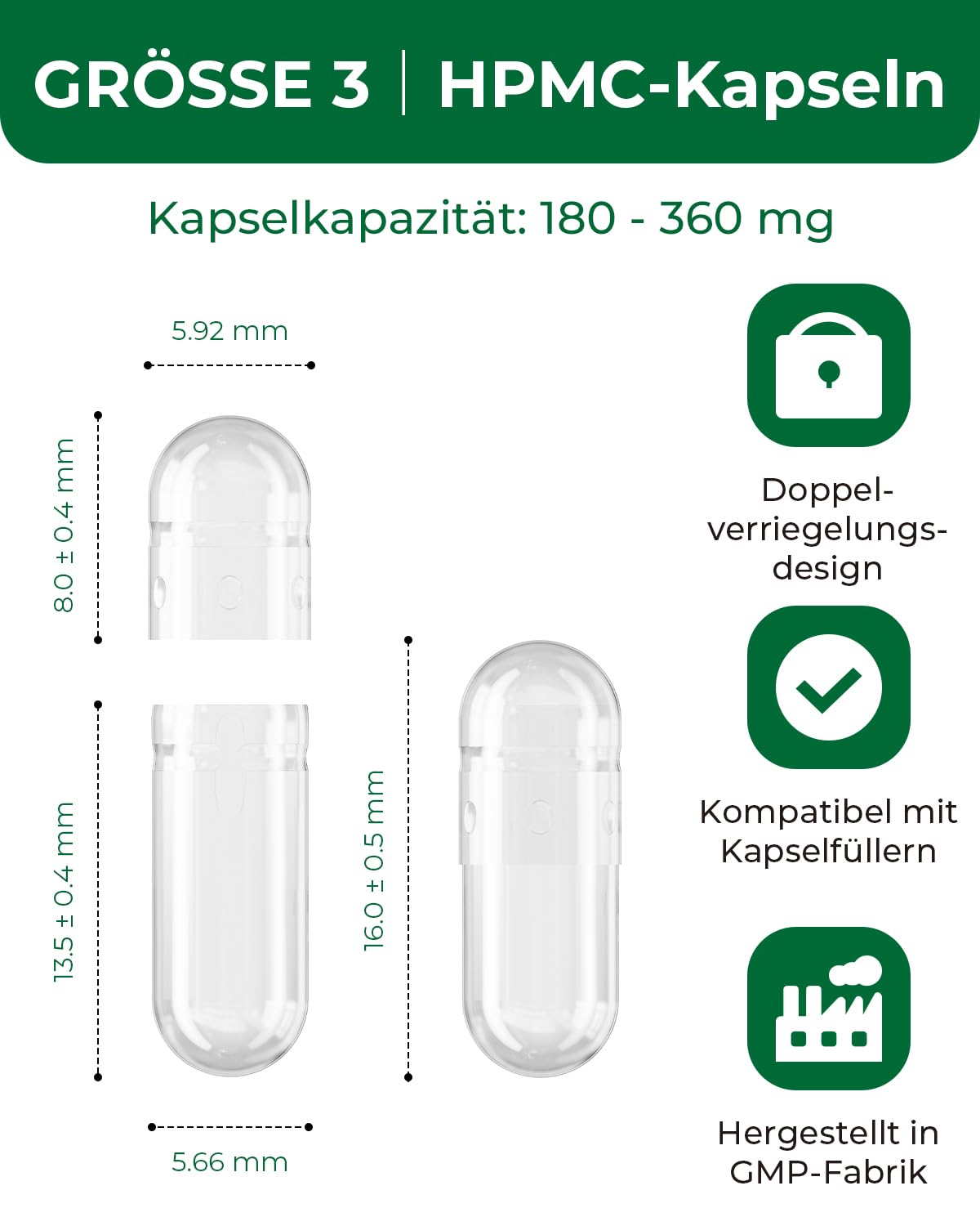 MéipaLien HPMC Empty Capsules Size 3-200 Clear Count Pill Capsules Empty - Plant-Based Cellulose | Vegetarian, Halal, Non-GMO | for DIY Supplement & Herbal Filling MéipaLien