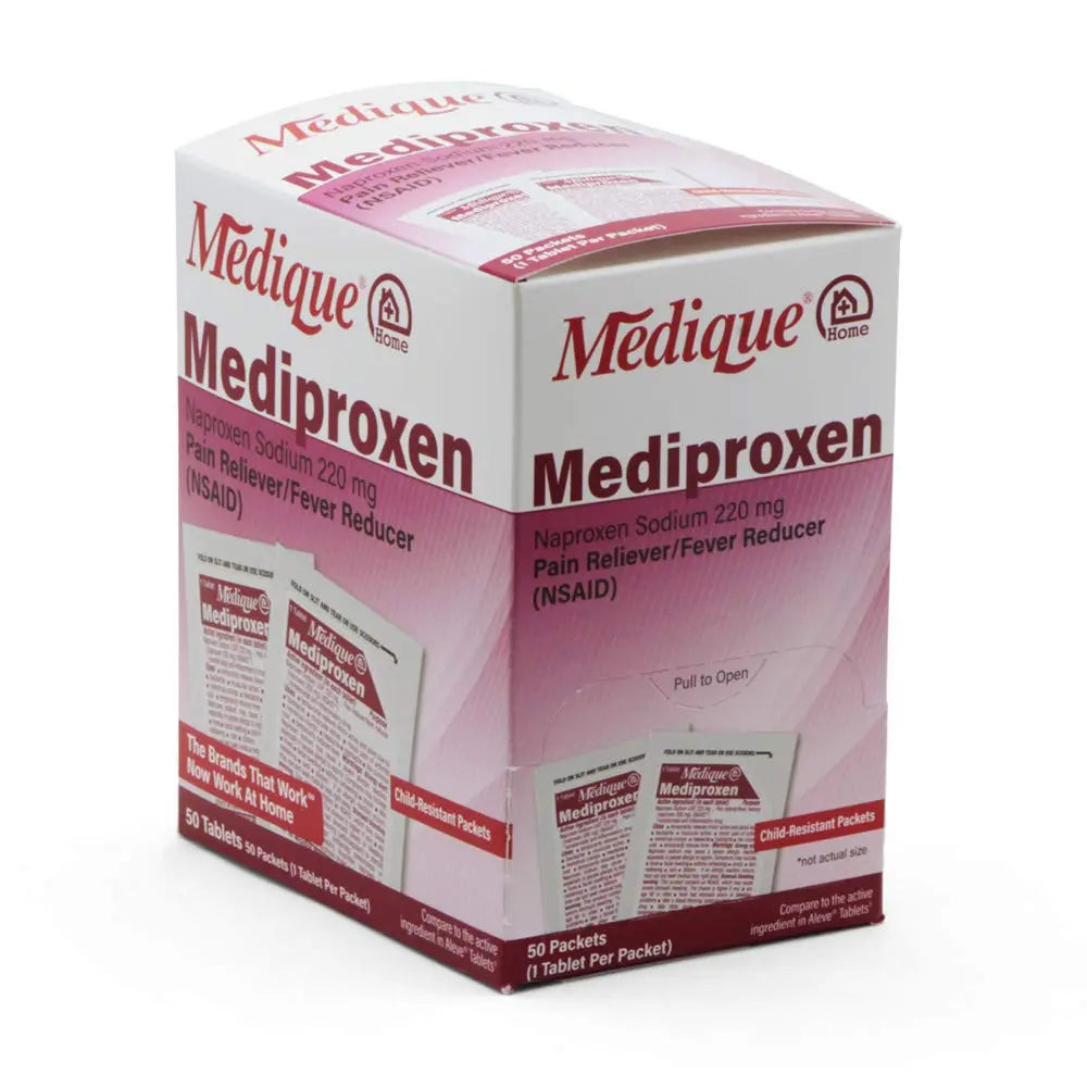 Medique @ Home Mediproxen Compare Active Ingredient to Aleve 50 x 1 (Child Resistant Packaging), White (73750) Medique