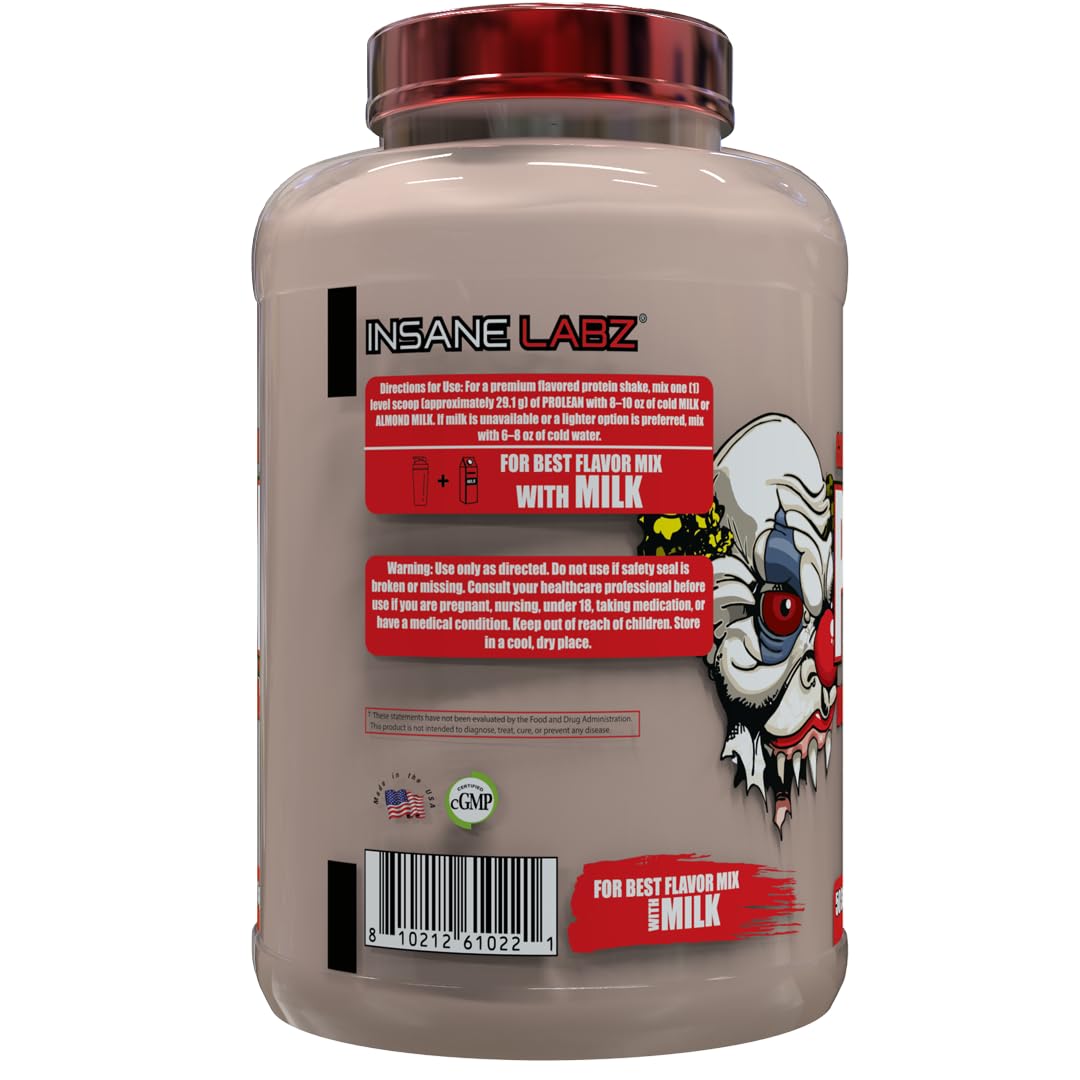 Insane Labz ProLean | Premium Hydrolyzed Collagen Protein & Whey Isolate Protein Powder | 26g Protein | Low Fat, Zero Sugar | 50 Servings Chocolate Ice Cream