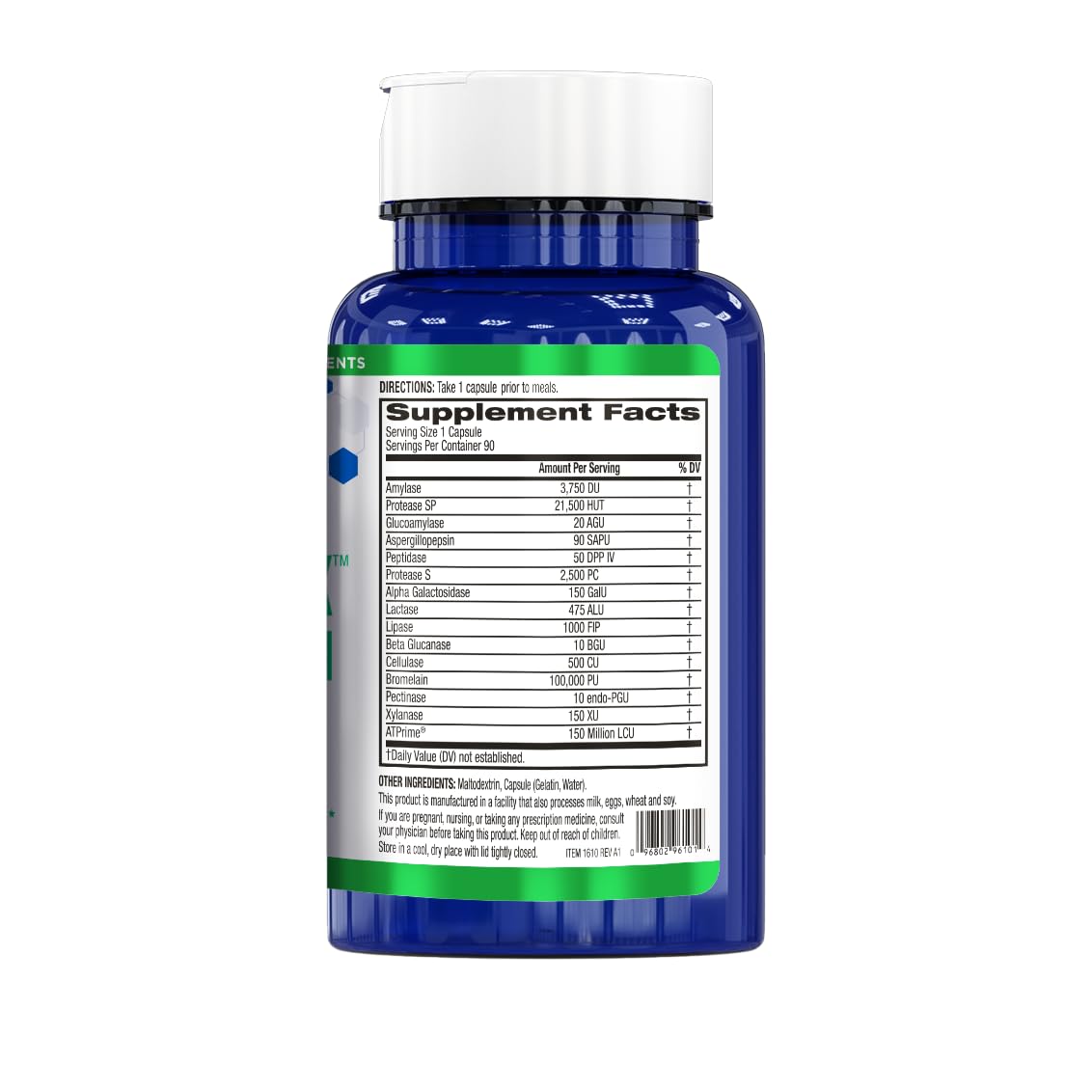 BioTrust AbsorbMax Broad Spectrum Digestive Enzyme Blend, Gluten Free, Non GMO, Digestive Support for Nutrient Digestion, Absorption and Periodic BioTrust