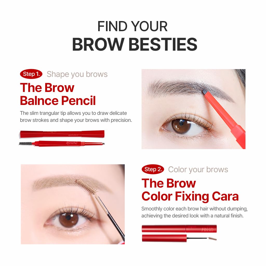 Espoir The Brow Color Fixing Cara #4 Fake Bleach | Easy Fixing without Clumping with Skinny Brush, Long-Lasting & Smudge-proof Eyebrow Mascara, Soft Mood Coloring Tinted Gel, Korean Makeup, 0.1 Fl Oz. Espoir