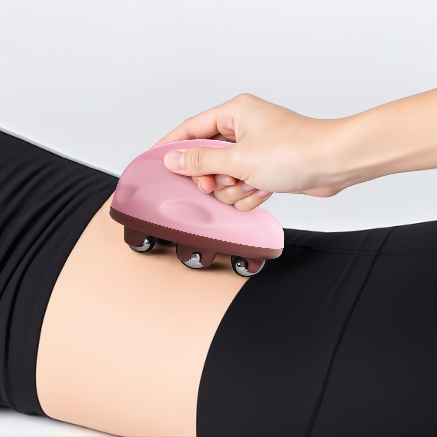iunxkmi Lymphatic Massage Roller for Cellulite Remover Body Sculpting - Handheld Cellulite Massage Tool for Body Bloat Blood Circulation Lymphatic Drainage Pink iunxkmi