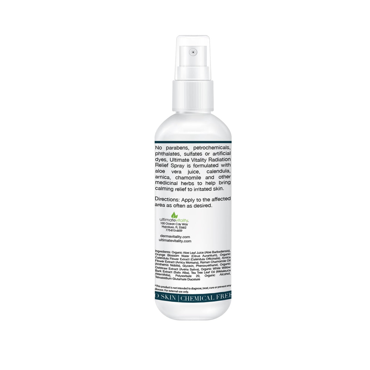 Radiation Burn Relief Spray - Calendula Spray for Radiation Treatment, Unscented, Fragrance Free, Natural Organic Plant Based Moisturizing Soothing Relief for Itchy and Sensitive Skin – 4 ounces UltimateVitality