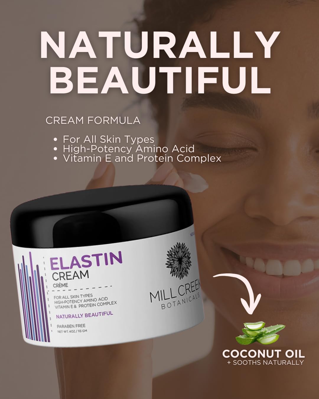 Mill Creek Creme Elastin Organic 4 Ounce -3 pack Mill Creek