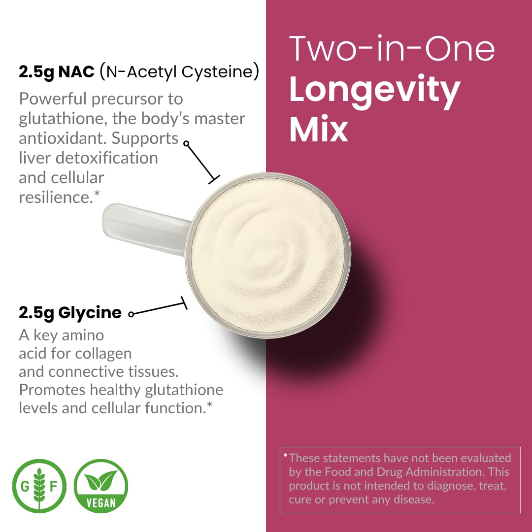 Apeiron Elementals NAC + Glycine Powder - 2500mg - Glutathione Production, Immune Support, & Cellular Energy Apeiron Elementals