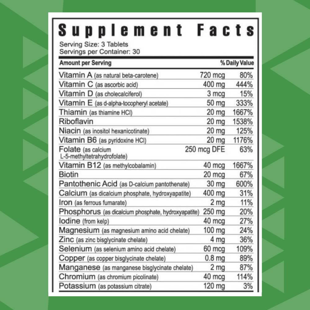 Youngevity Ultimate Daily Classic™ Tablets - Complete Vitamins, Minerals, Amino Acids, & Botanicals - Multivitamin for Women and Men - 90 Tablets Youngevity