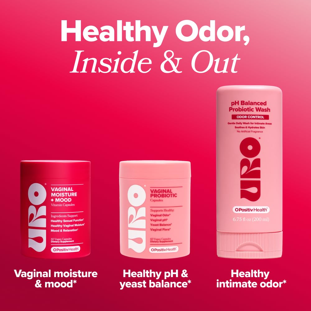 O Positiv URO Vaginal Moisture & Mood – Formulated to Support Vaginal Moisture, Mood & Relaxation – with KSM-66® Ashwagandha, Ginkgo Biloba, Mucuna pruriens, and GABA – 30 Servings O Positiv