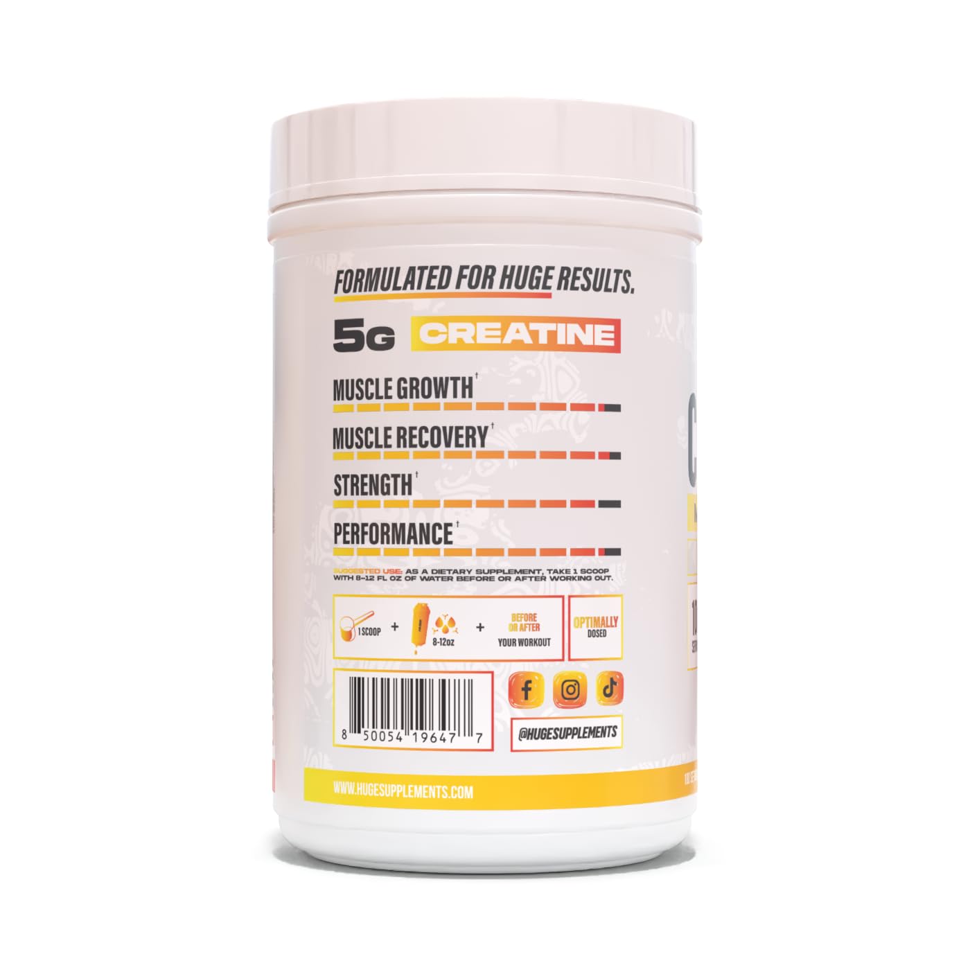 Pure Micronized Creatine Monohydrate Powder - Third Party Tested, 500 Grams, Micronized for Optimal Absorption, Clinically Dosed, No Additives, Unflavored & Easy to Mix (100 Servings)