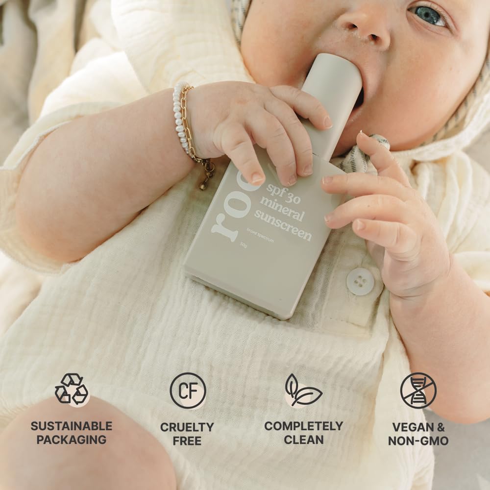 Roe Wellness- Baby Sunscreen Mineral & Reef Safe, Zinc Oxide, Non-Toxic Ingredients SPF 30 | Great For Toddlers, Kids, Newborns & Babies | Non-Greasy, Paraben-Free Gsupps Australia