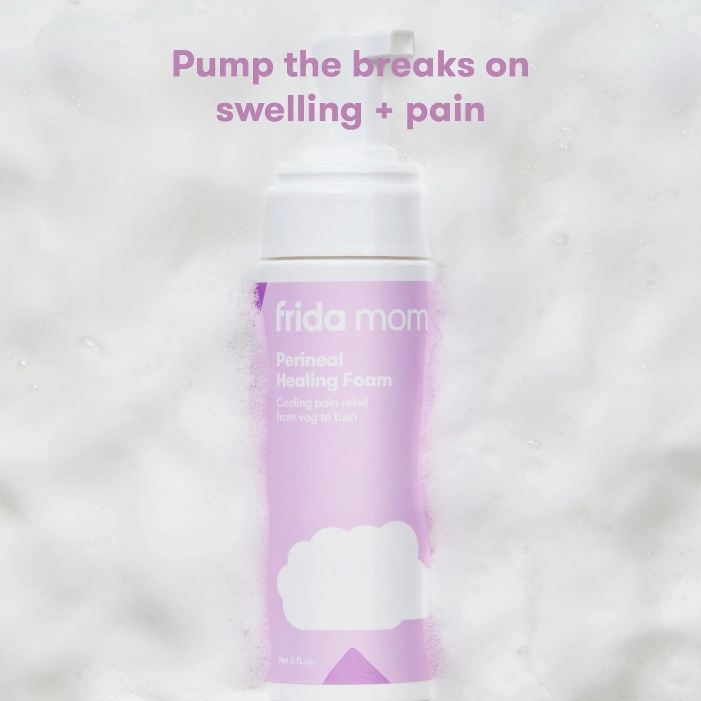 Frida Mom Witch Hazel Perineal Healing Foam for Postpartum Care, Cooling Pain Relief and Hemorrhoid Treatment, 5 Fl Oz Frida Mom