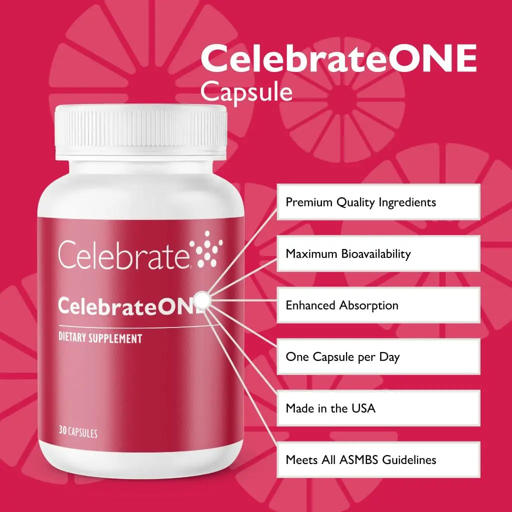 Celebrate Vitamins CelebrateONE, Iron Free - Once Daily Bariatric Multivitamin, Essential Vitamins & Minerals Celebrate Bariatric Supplements