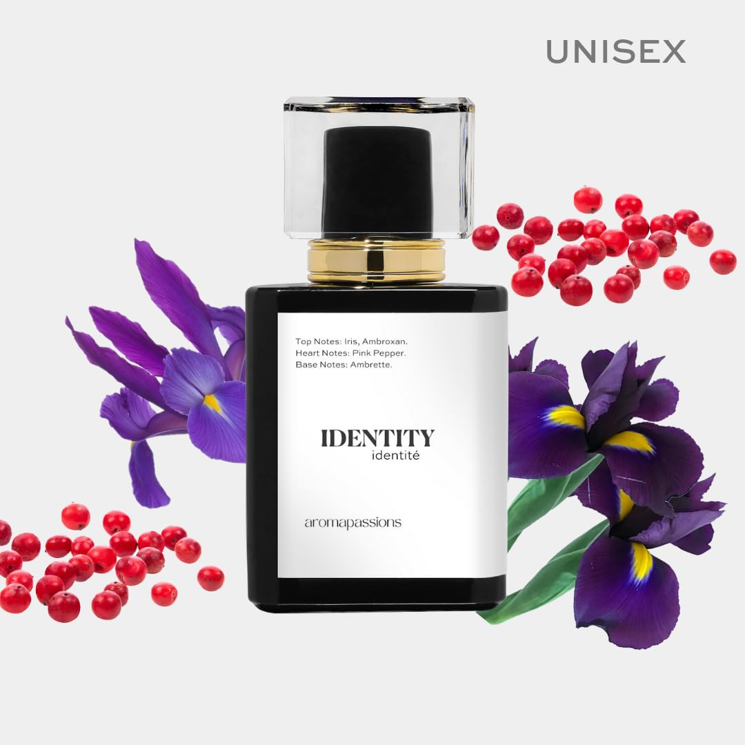 IDENTITY | Inspired by GLSSIER YOU | Pheromone Perfume for Men and Women | Extrait De Parfum | Long Lasting Dupe Clone Essential Oils Fragrance | Perfume De Hombre Mujer | (100 ml / 3.4 Fl oz) aromapassions