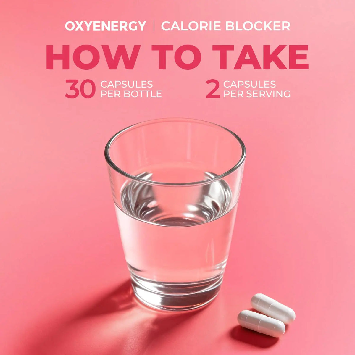 OxyEnergy Calorie Blocker 6-in-1 Natural Supplement for Women & Men, with Garcinia Cambogia,Gymnema Sylvestre & Bergamot,Boosts Metabolism, OxyEnergy