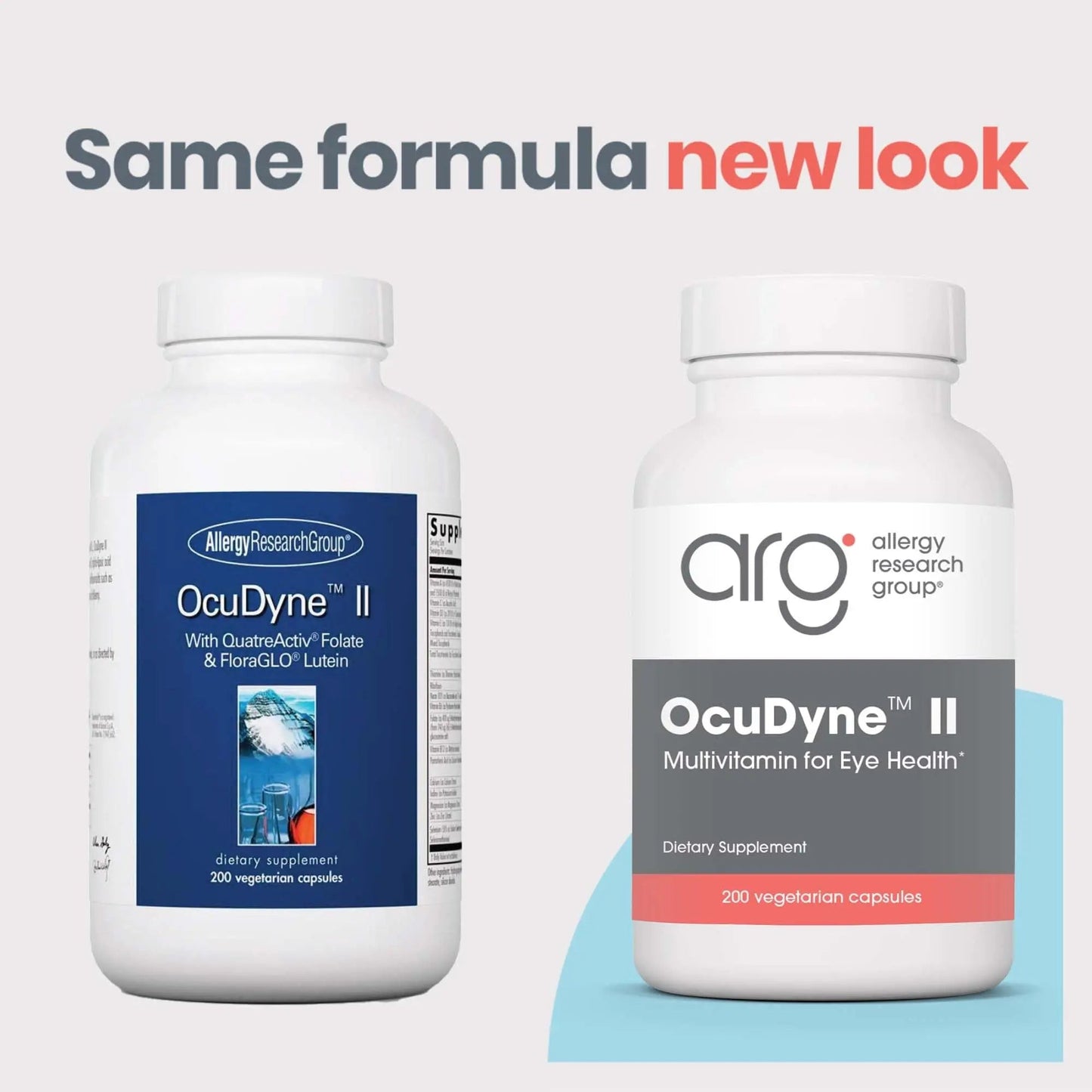 Allergy Research Group OcuDyne II Supplement - Eye Support Vitamins for Vision, Eye Health for Adults, Vision Support, Multivitamin Formula Allergy Research Group