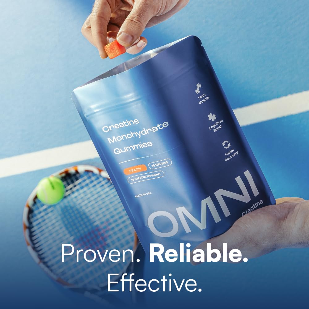 Creatine Monohydrate Gummies - Supports Muscle Growth, Recovery & Brain Function - Convenient & Easy to Take - Great Tasting Watermelon Flavor OMNI Creatine