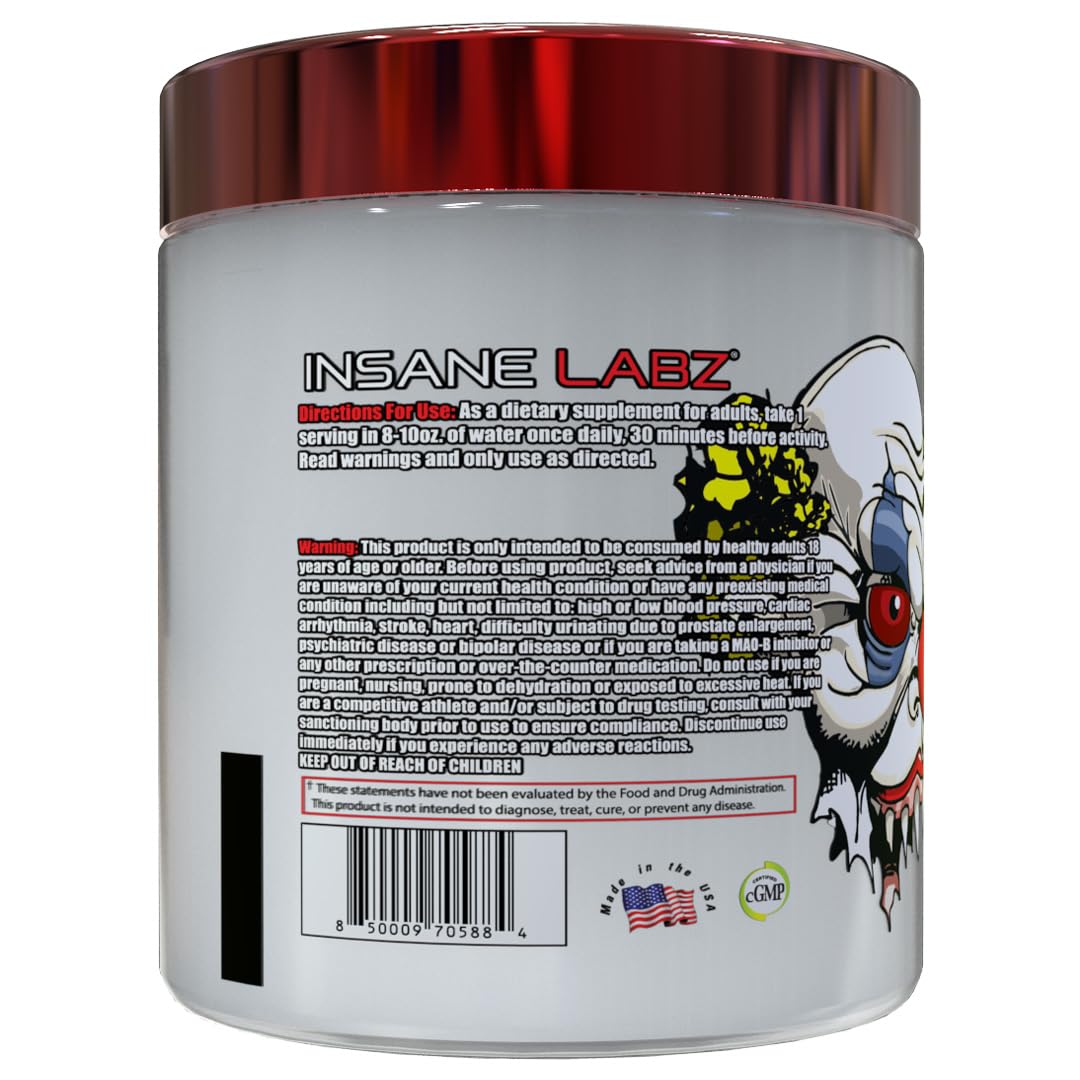 Insane Labz Crea-2 Creatine Monohydrate (5g) and Creatine HCl Powder (750mg) - Unflavored, Supports Increased Strength, Size and Power, 60 Servings Gsupps Australia