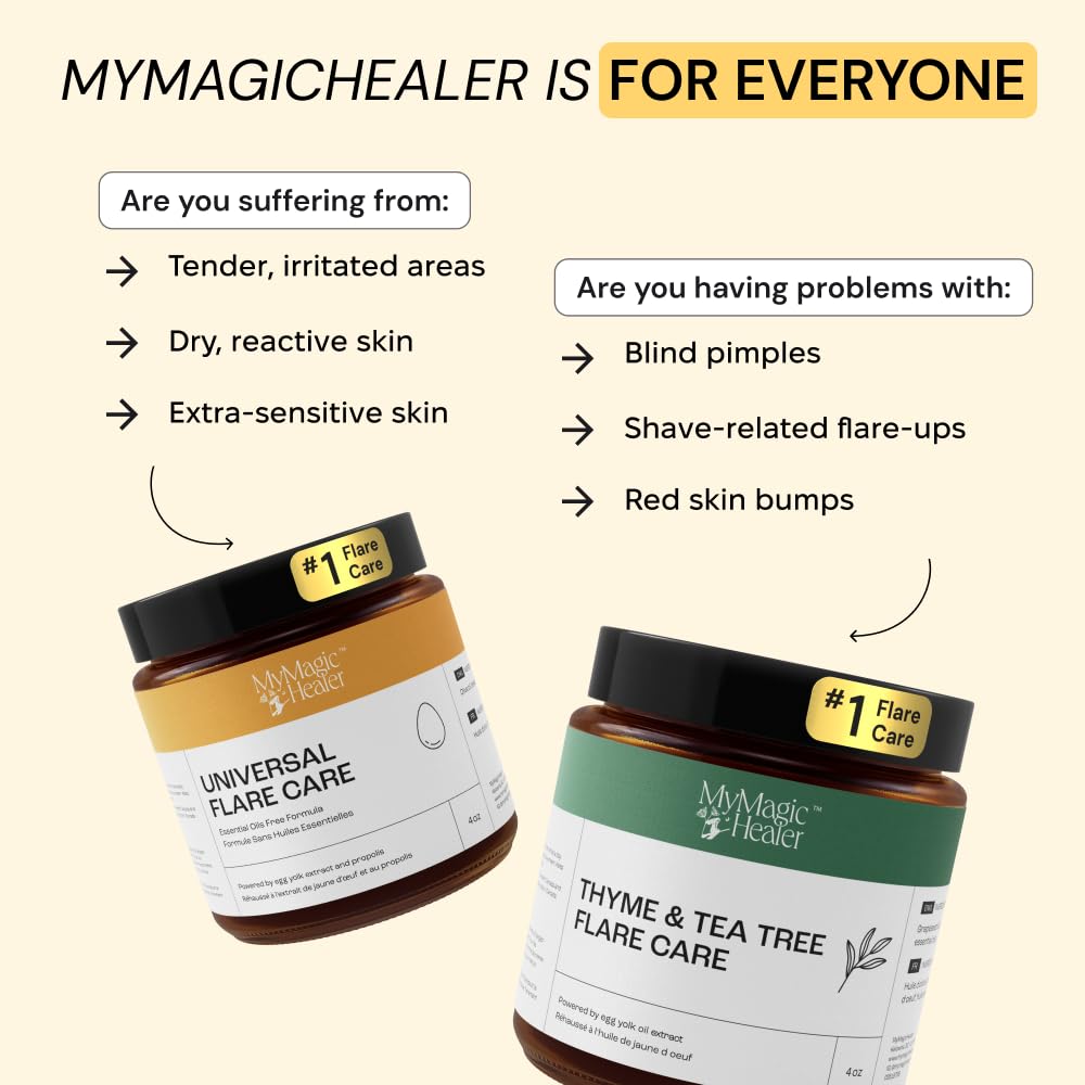 MyMagicHealer Universal Flare Care – Solution for Everyday Skin Flare-Ups | Drawing Salve for Boils & Cysts, Hidradenitis Suppurativa, Folliculitis | Irritated Skin and Chafing Relief 1 oz MyMagicHealer