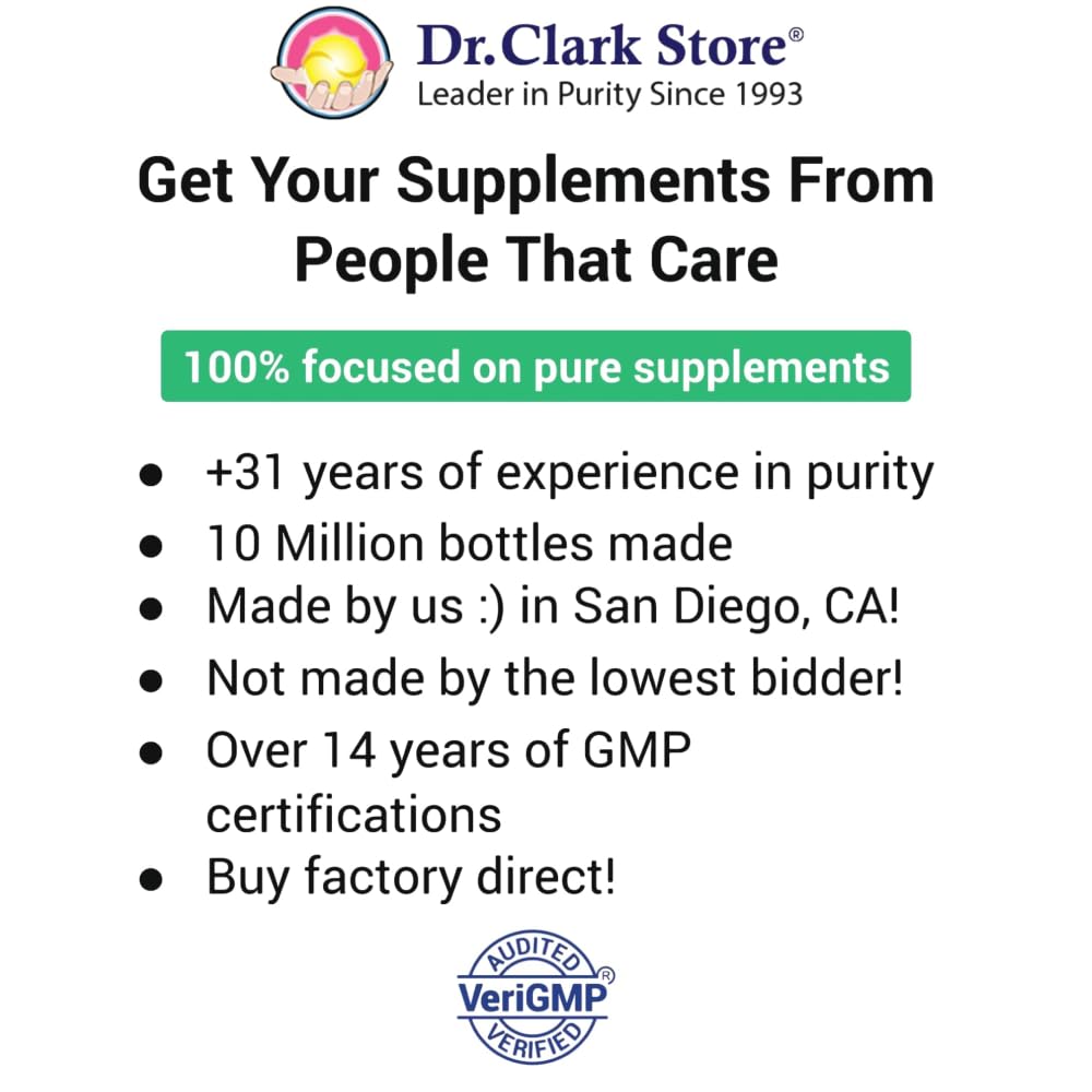 Dr Clark Superblend Wormwood Capsules - Vegetarian 330 mg, 100 Capsules - Wormwood Herb Without Artificial Preservatives, Wormwood Combination with Quassia Dr Clark Store