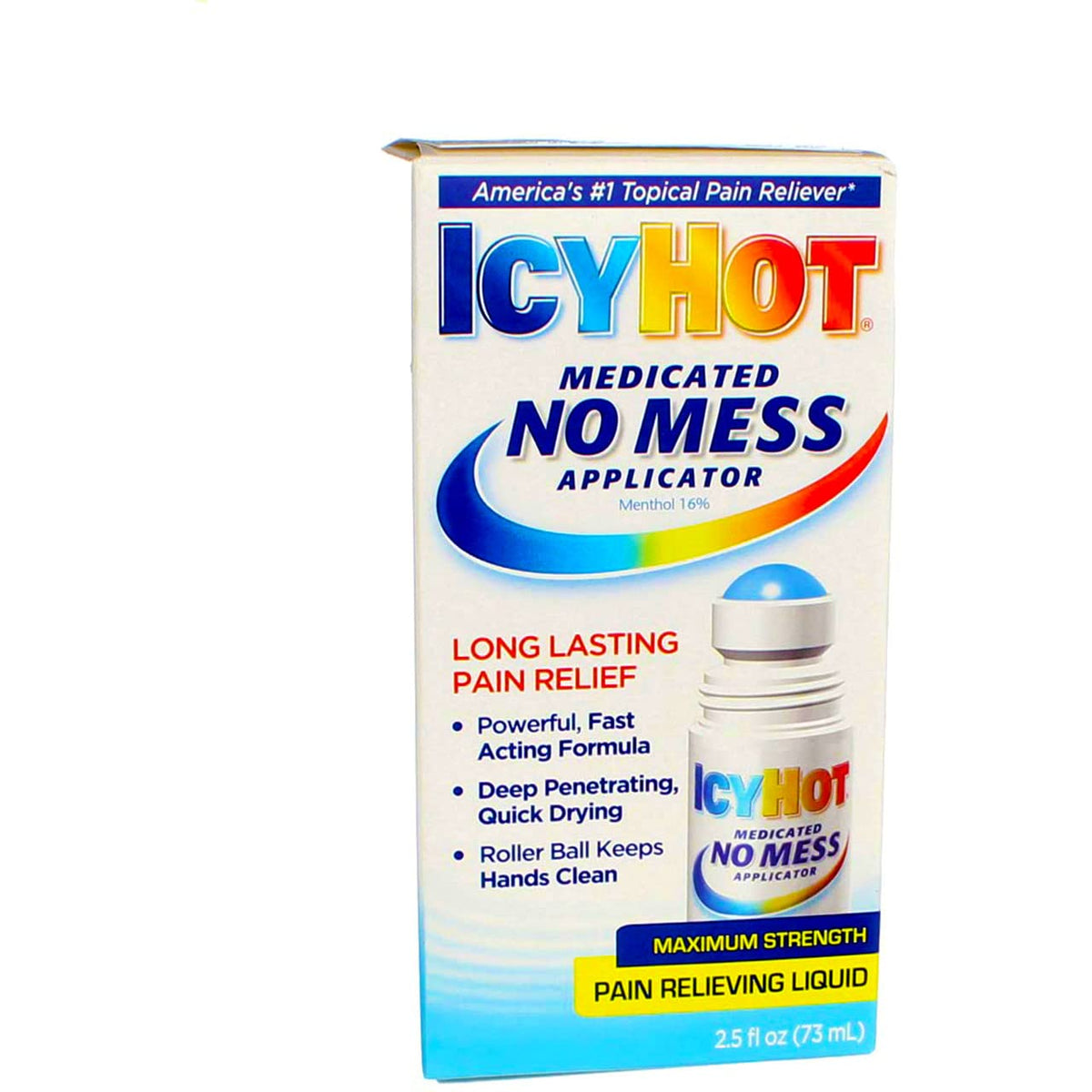 Icy Hot Medicated No Mess Applicator Max-Strength 2.5 Ounce (73ml) (6 Pack) Icy Hot