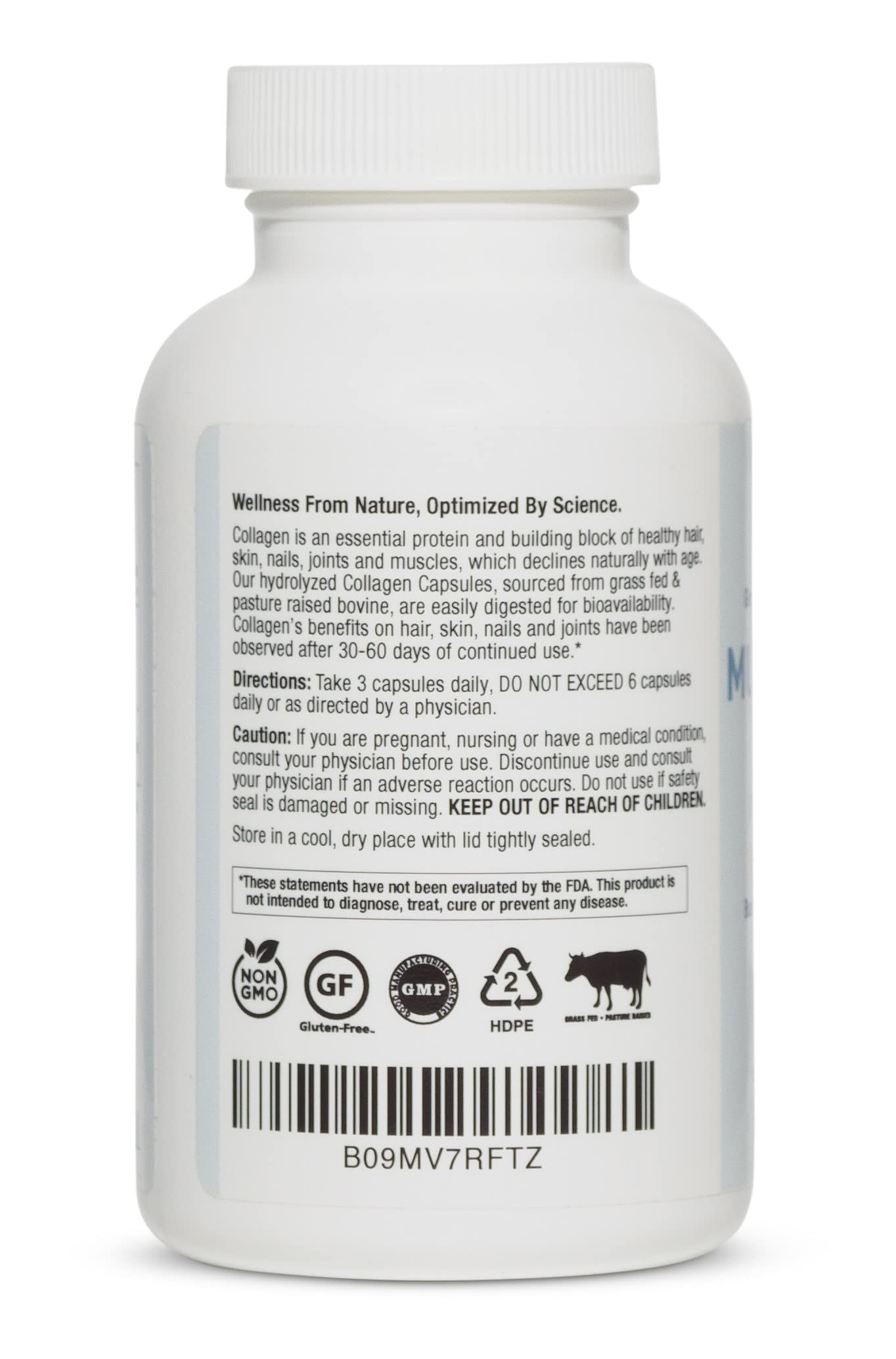 BioOptimal Multi-Collagen Supplement Capsules, Types I, II, III, V, & X Collagen, 90 Capsules BioOptimal