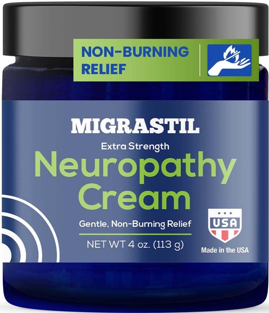 Basic Vigor Migrastil Extra Strength Neuropathy Cream (4 oz) and PainBlock Roll-On (3 oz) Bundle Basic Vigor