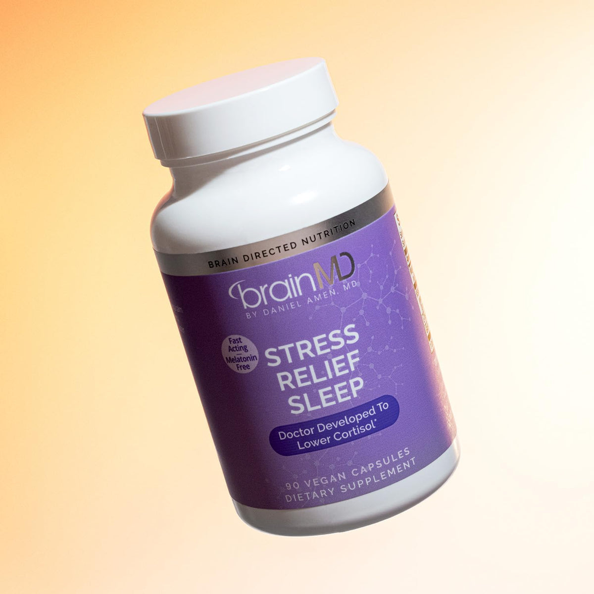BRAINMD Stress Relief & Sleep Supplement - Natural Calming Formula with GABA & Magnesium - 60 Capsules Gsupps Australia