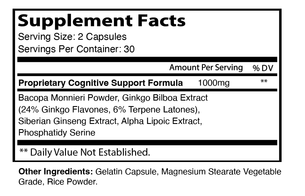IDEAL PERFORMANCE (2 Pack) Cognigence Focus Nootropic Memory Booster Supplement Pills (120 Capsules) IDEAL PERFORMANCE