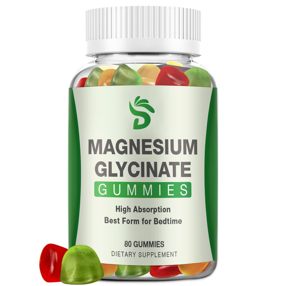 Magnesium Glycinate Gummies 400mg, High Absorption Magnesium Supplement for Adults and Kids, Calm Magnesium Gummies for Sleep,Relaxation DUCRKACS