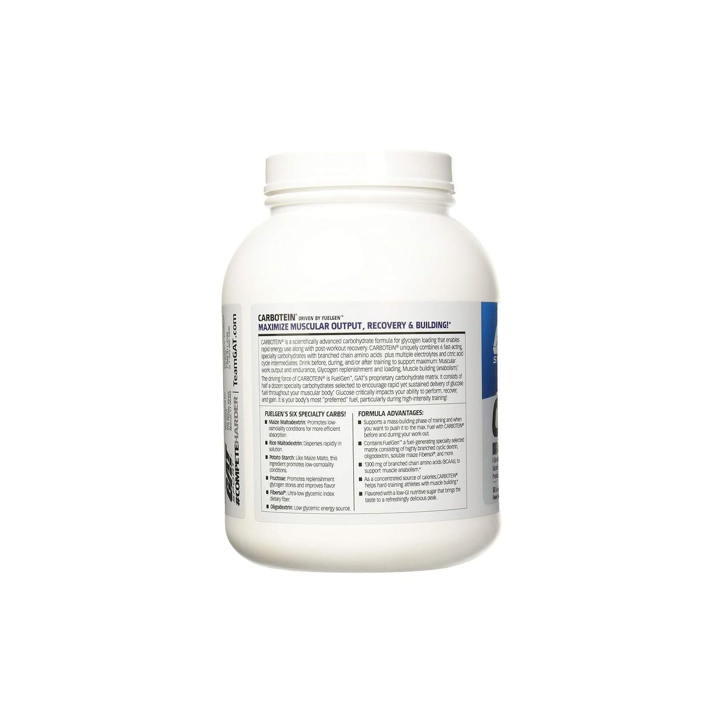 GAT SPORT Carbotein High-Performance Glycogen Loader, 50 Servings (Grape) GAT SPORT