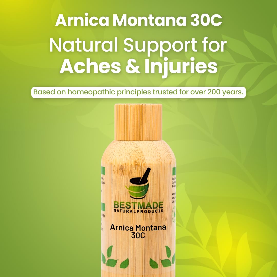Bestmade Natural Products Arnica Montana 30C - Muscle Recovery, Soreness Relief, Pain Aid, and Holistic Wellness Support, 140 Pellets Bestmade Naturalproducts.com