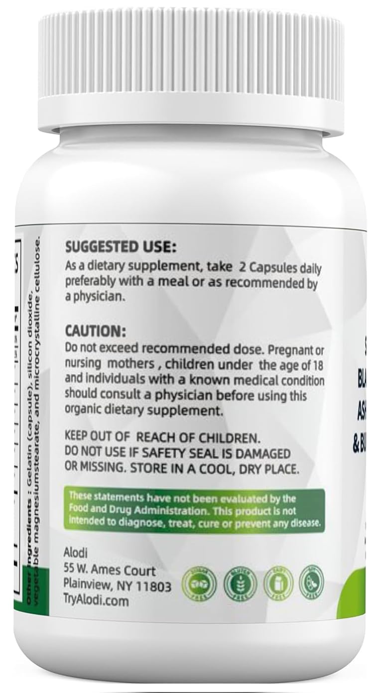 ALODI Super Seaweed Blend Supplement - Contains KSM-66 Ashwagandha, Black Seed Oil, Burdock Root, Kelp, Supports Digestion, Sleep, and Immune Health ALODI