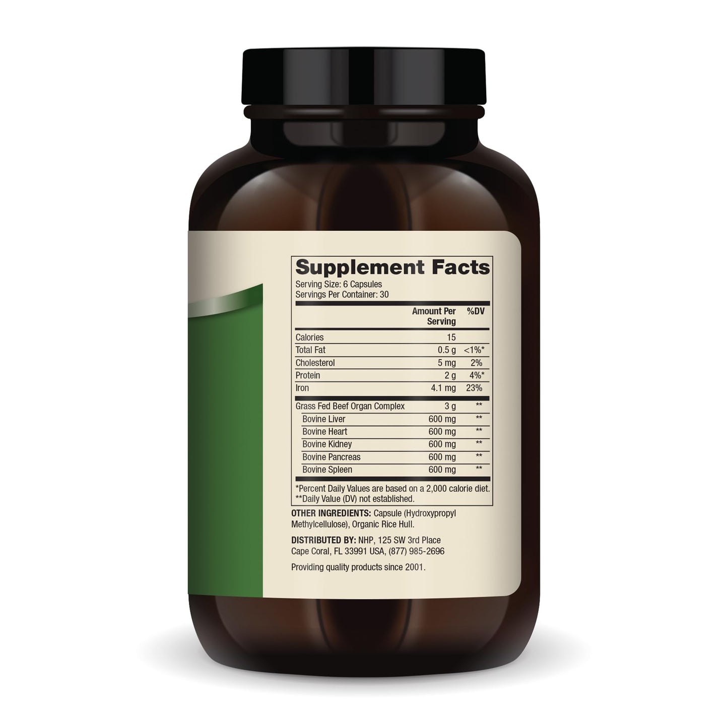 Dr. Mercola Grass Fed Beef Organ Complex - Supports Whole Body Wellness - Freeze-Dried Organ Blend - Non-GMO - Gluten-Free - 180 Capsules Dr. Mercola