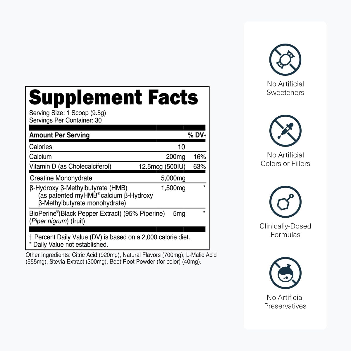 Transparent Labs Lean Pre-Workout (30 Servings, Strawberry Lemonade) & Creatine HMB (30 Servings, Strawberry Lemonade) Gsupps Australia