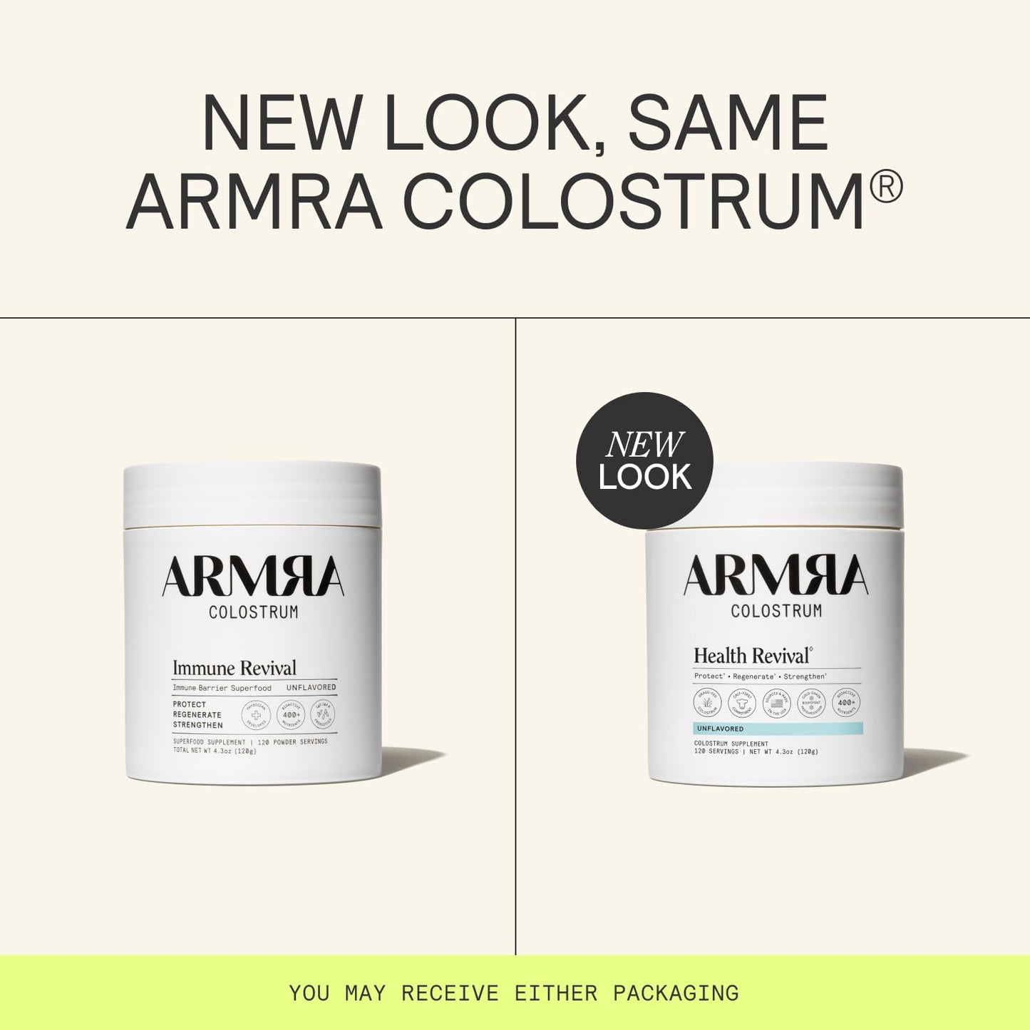 ARMRA Colostrum Powder | Unflavored | Gut Health & Bloating | Skin & Hair | Immunity | Keto, Gluten & Fat-Free | 120 Servings ARMRA
