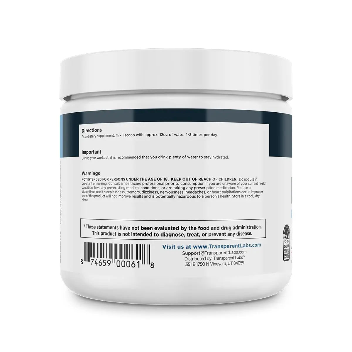 Transparent Labs Hydrate Naturally Sweetened Electrolytes Powder - Hydration Powder Electrolytes with Coconut Water, Calcium, Taurine, & Potassium Transparent Labs