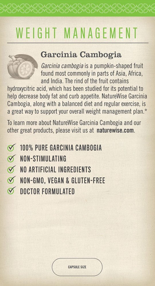 Naturewise Garcinia Cambogia (2 Month Supply) Pure Garcinia Cambogia NatureWise